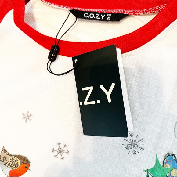 C.O.Z.Y. Women Ugly Christmas Sweatshirt Funny Reindeer - Picture 2 of 6